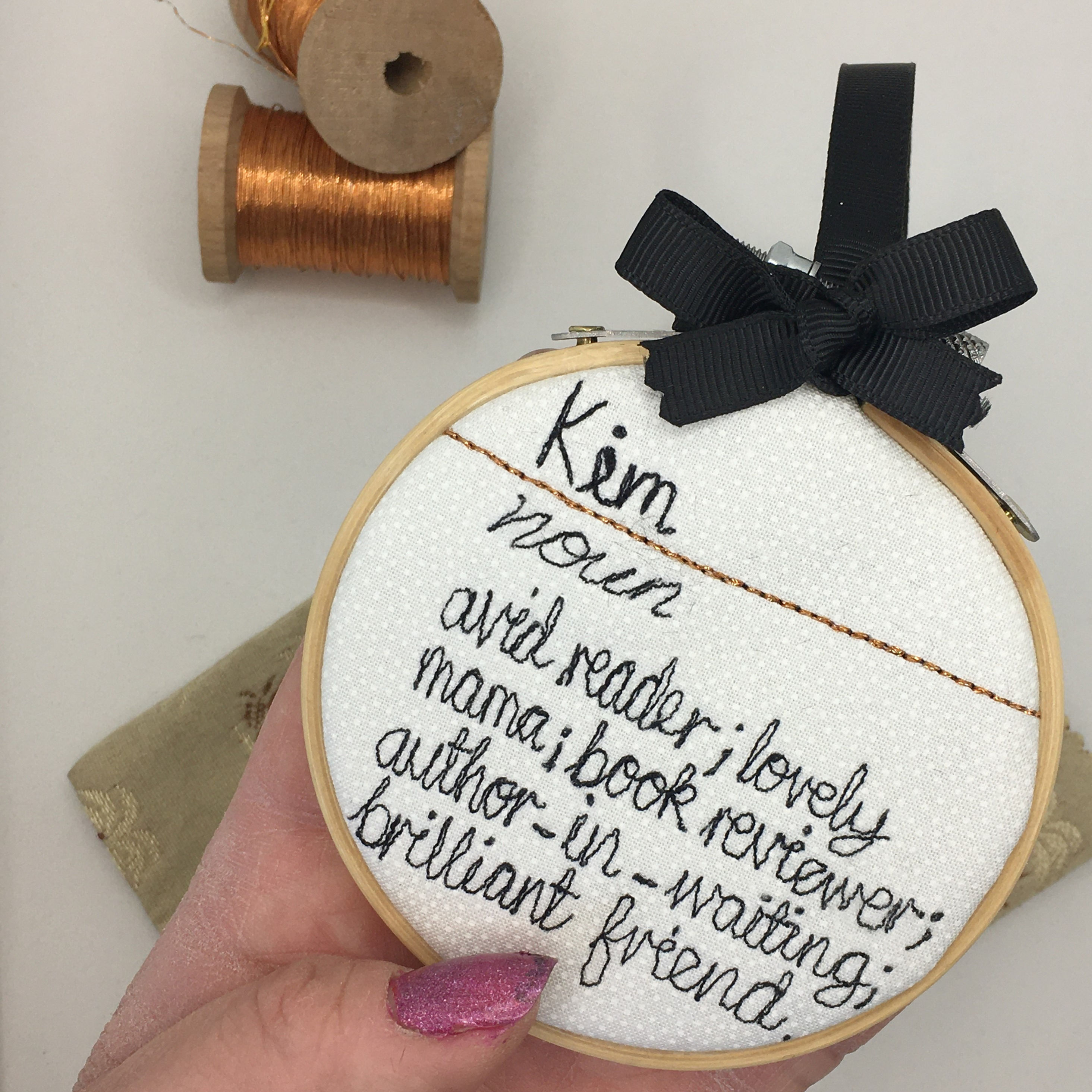 Personalised Name Feels 3" Decorative Hoop