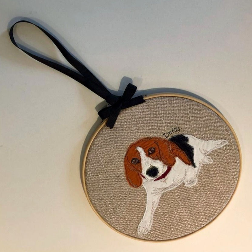 Thumbnail: Pet Portrait Embroidery Hoop