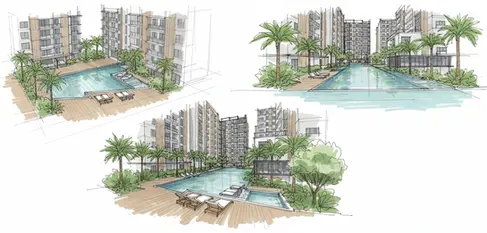 Concept Design Sketch Internal Lap Pool