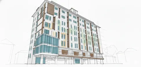 Concept Design Sketch Facade Study Option