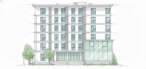 Concept Design Sketch Front Elevation