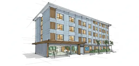 Concept Design Sketch Building Height Study