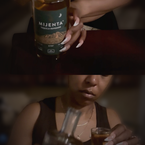 Mijenta Reposado Review featuring a measured 1.5 oz pour during an Intentional Sips ritual
