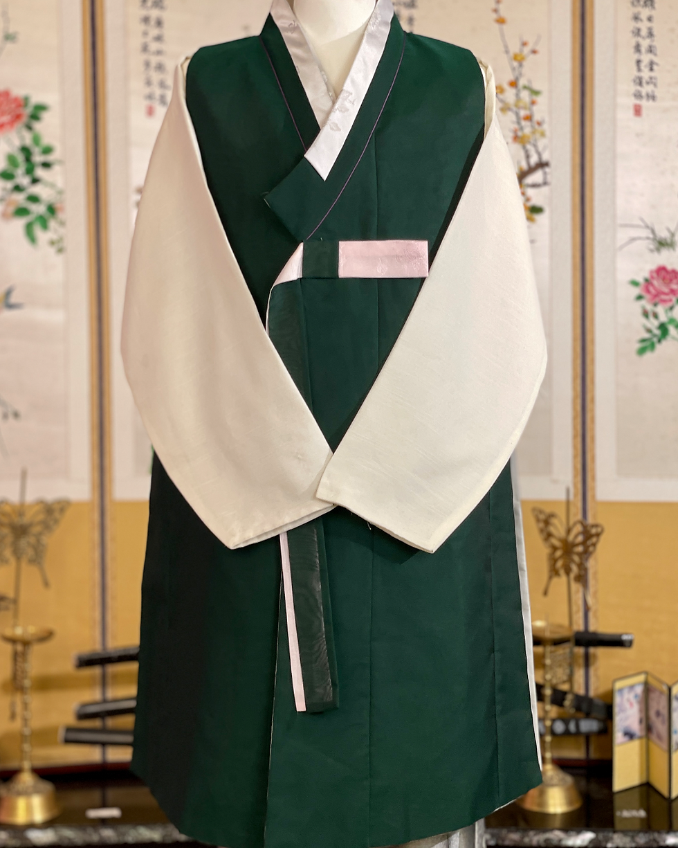 Thumbnail: Traditional Hanbok with Two-Tone Accent Knot