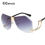 Thumbnail: 45360 CCSPACE 8 Color 32g Irregular Frameless Sunglasses Women Gradient Alloy Fr