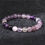 Thumbnail: Polished 8mm Natural Fluorite Beads Bracelets For Femme Purple Quartz Lucky Ener