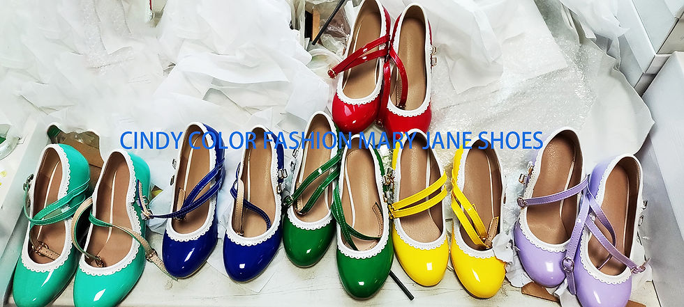 Miniaturbild: LIHUAMAO candy color patent leather Mary Jane shoe chunky heel women shoes ankle