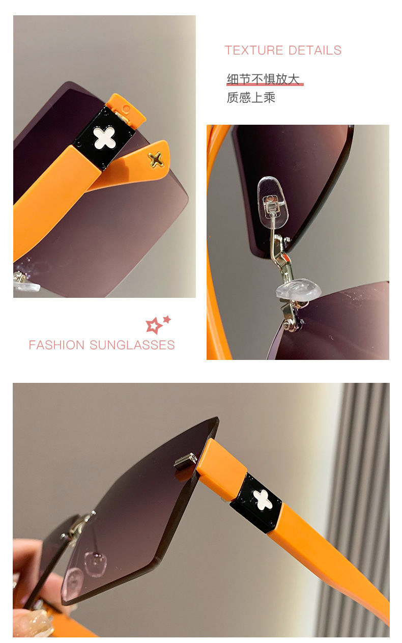 Miniaturbild: New Frameless Square Sunglasses Summer Women Leisure Street Shooting Sun Glasses
