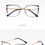 Thumbnail: Fashion Big Square Blue Light Filter Myopia Glasses Women Metal Frame Spring Hin