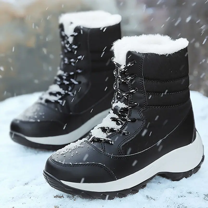Miniaturbild: Snow Boots for Women Platform Shoes Boots Plush Keep Warm Women's Thigh High Boo