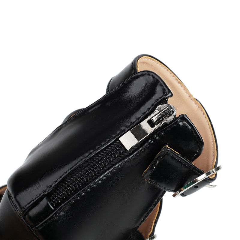 Miniaturbild: Summer Shoes For Women Sandals Peep toe High Heels Ankle Boots Buckle Black Whit