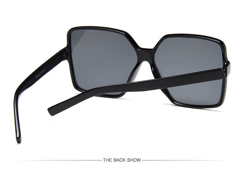 الصورة المصغرة: Black Square Oversized Sunglasses Woman Big Frame Colorful Sun Glasses Female Mi