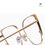 Thumbnail: Fashion Big Square Blue Light Filter Myopia Glasses Women Metal Frame Spring Hin