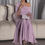 Thumbnail: Fashion Slash Collar Patchwork Feather Romper Elegant High Waisted Wide Leg Jump