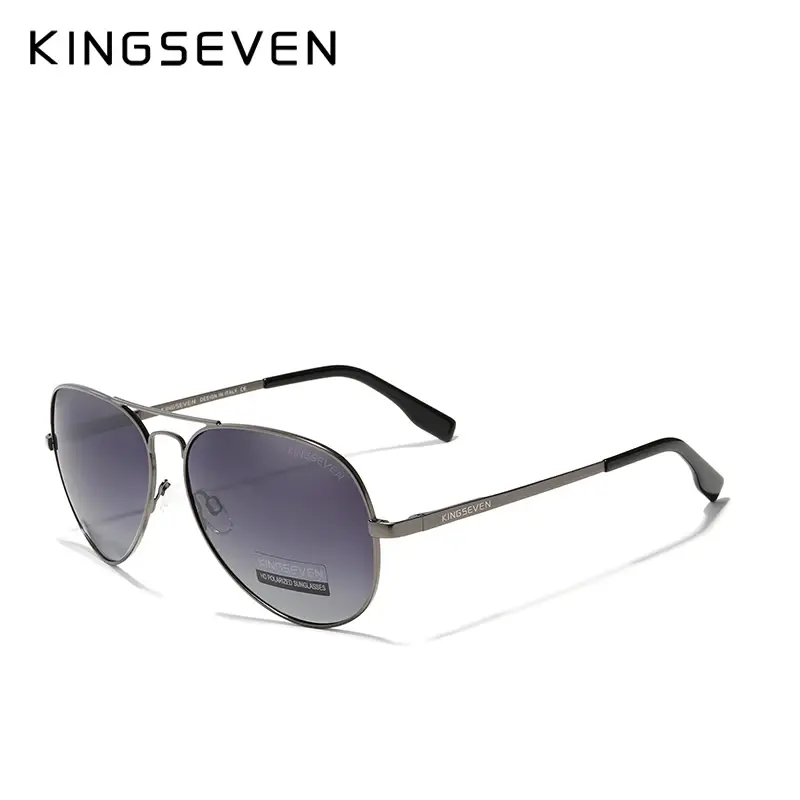 Miniature : KINGSEVEN Men Vintage Aluminum Polarized Sunglasses Brand Sun glasses Coating Le