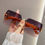 Miniatura: New Frameless Square Sunglasses Summer Women Leisure Street Shooting Sun Glasses