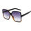 Thumbnail: Black Square Oversized Sunglasses Woman Big Frame Colorful Sun Glasses Female Mi