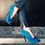 Thumbnail: Chic Women High Heels Suede Front V-Cut Peep Toe Ankle Boots Gladiator Low cut S