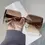 Thumbnail: 2025 New Frameless Vintage Square Sunglasses Woman Shiny Gradient Mirror Sun Gla