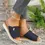 Thumbnail: Women Slippers 2024 Summer New Fashion Elegant Cloth Shoes for Women Wedge Peep 