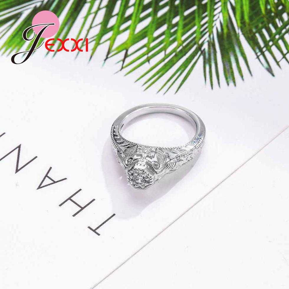 Miniaturbild: Hot Wedding Band Rings For Women Simple 925 Sterling Silver Engagement Finger Ri