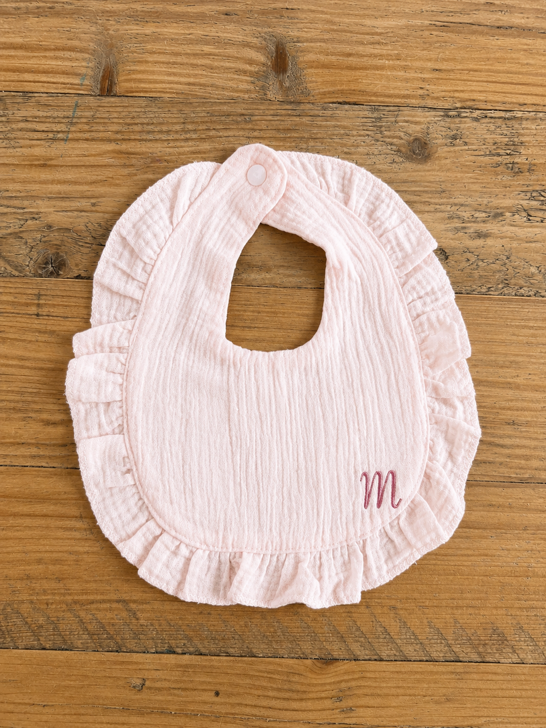 M Ruffle Baby Bib