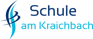Logo der Schule mit zwei horizontalen und zwei vertikalen geschwungen Linien.