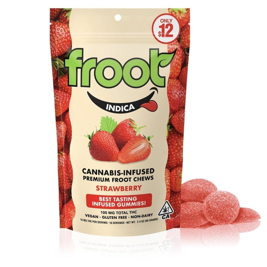 FROOT - 100MG GUMMIES - STRAWBERRY (I)