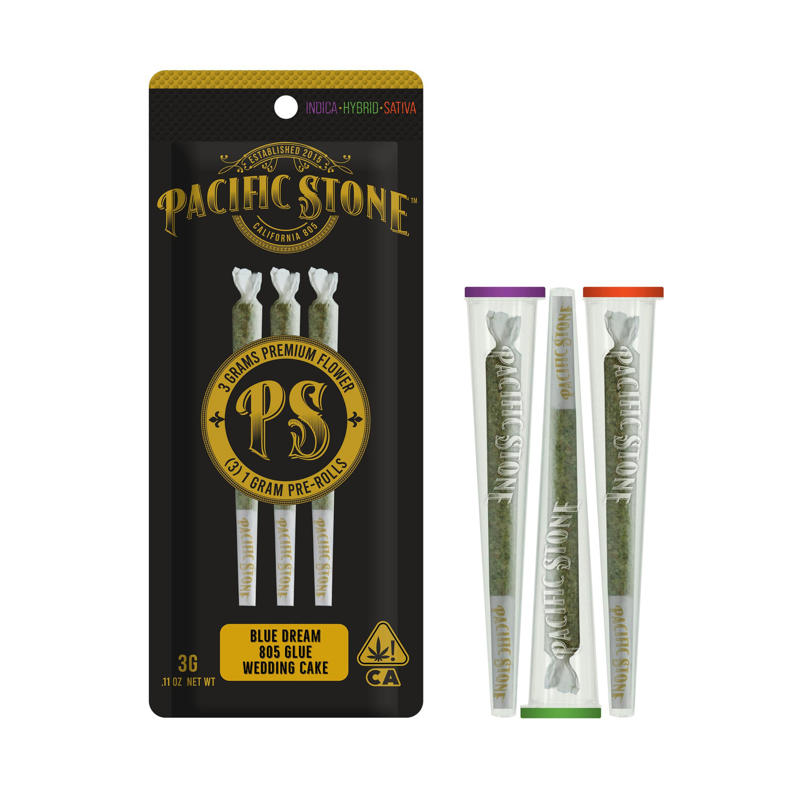 PACIFIC STONE - 3PK PRE-ROLLS (3G) - LEGEND VARIETY