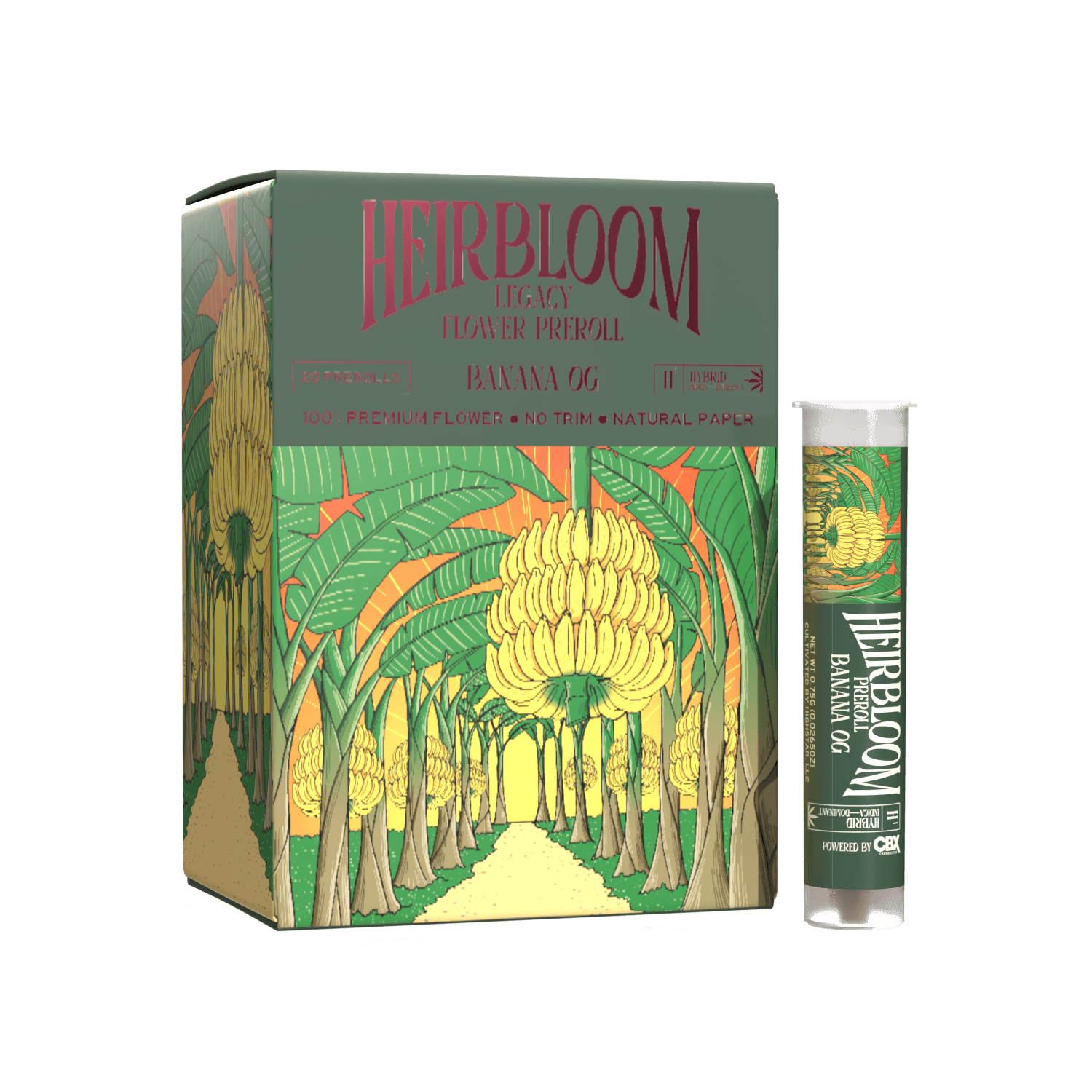 HEIRBLOOM - .75G PREROLL - BANANA OG (H)