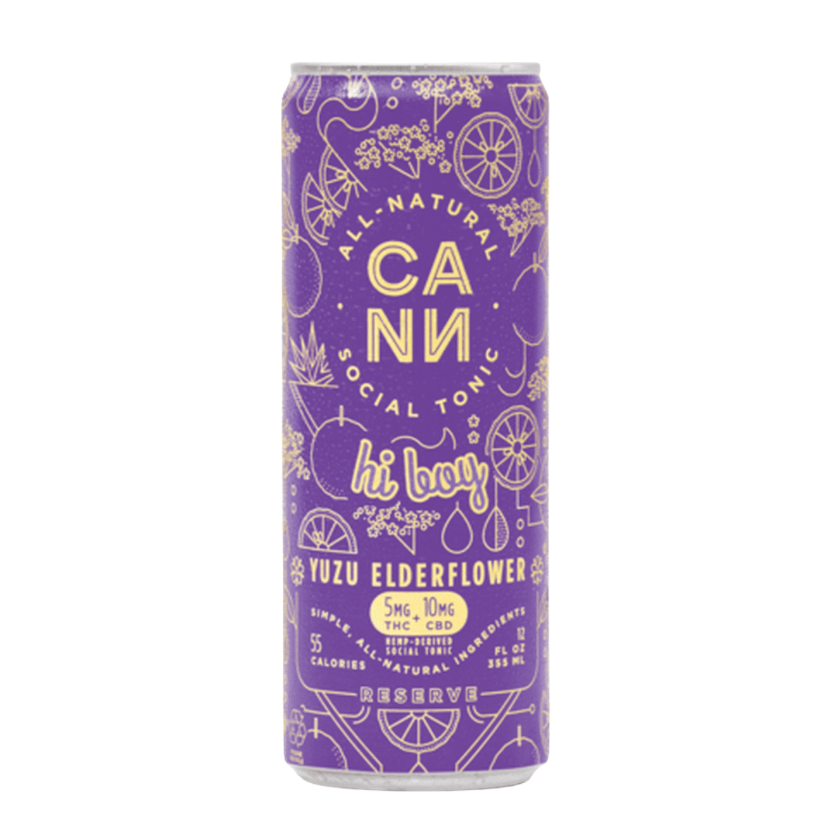 CANN HI'ER BOYS - 10MG - YUZU ELDERFLOWER (12OZ)