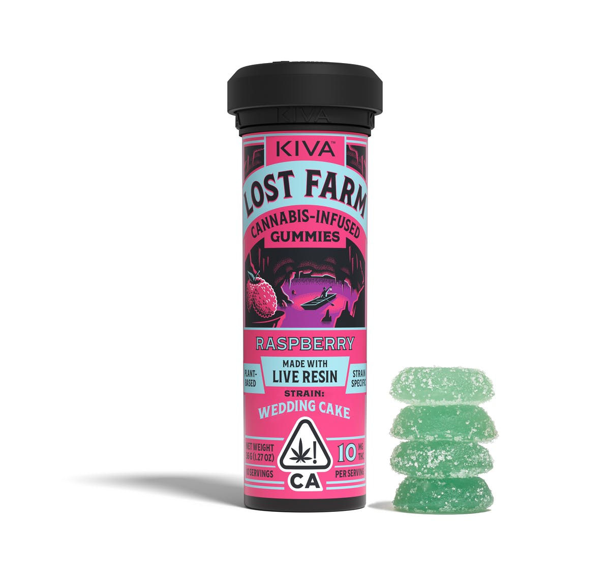 KIVA - LOST FARM GUMMIES - RASPBERRY (WEDDING CAKE) (H)