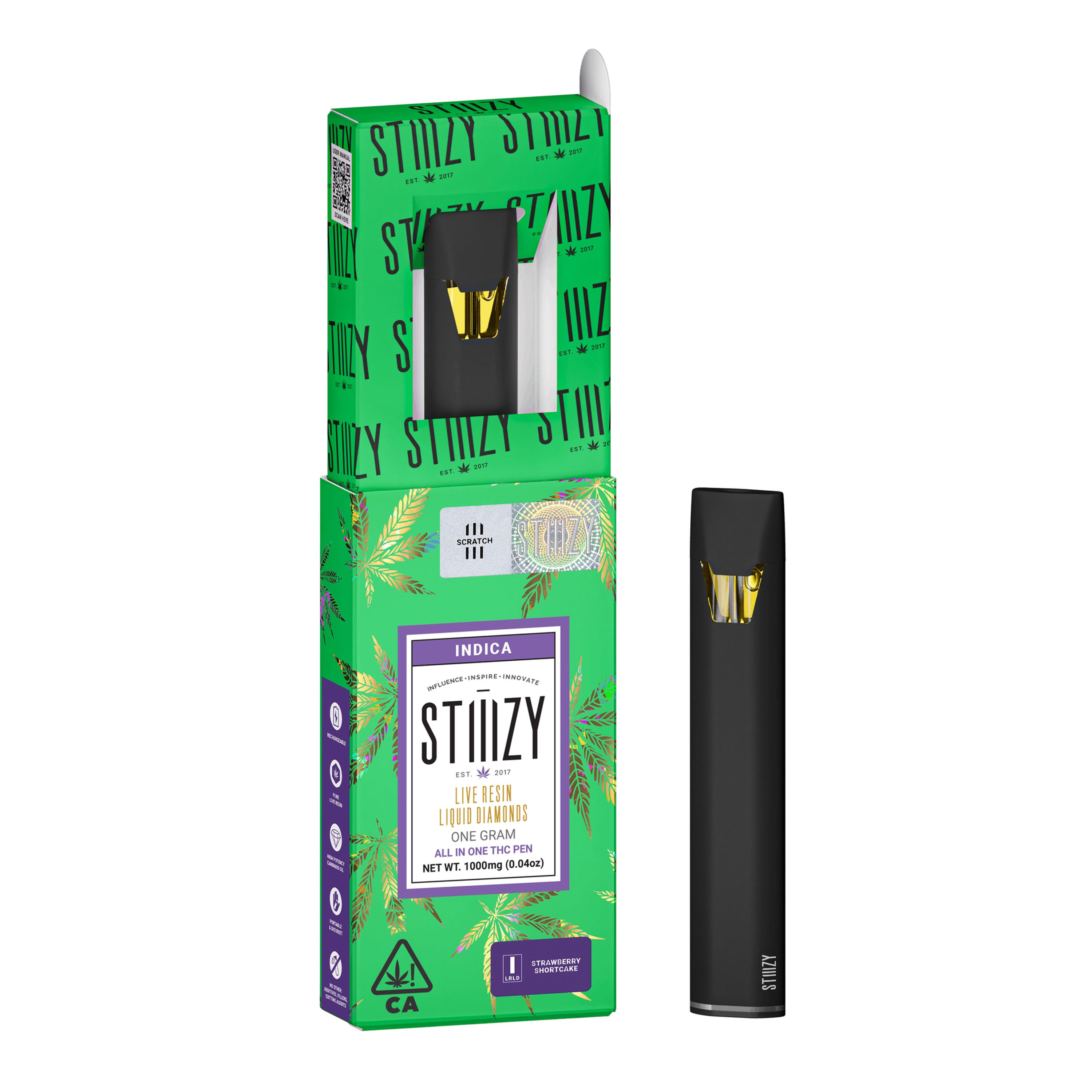 STIIIZY - 1G LIQUID DIAMONDS DISP. - STRAWBERRY SHORTCAKE (I)