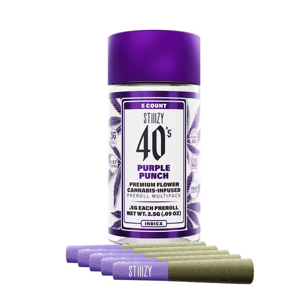 STIIIZY - 5G 40s INFUSED PREROLL MULTI PACK - PURPLE PUNCH (I)
