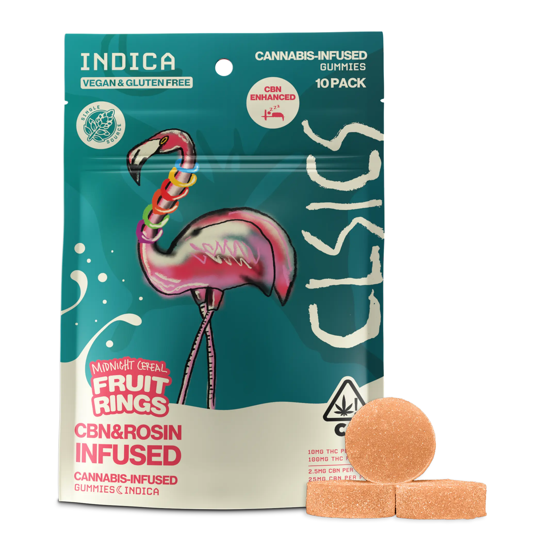 CLSICS - LIVE ROSIN (MIDNIGHT CEREAL) GUMMIES - FRUIT RINGS (CBN)