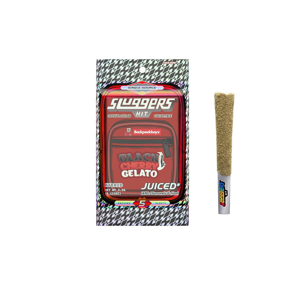 SLUGGERS HIT - 5PK INFUSED PREROLLS - BLACK CHERRY GELATO X BACKPACK BOYZ (H)