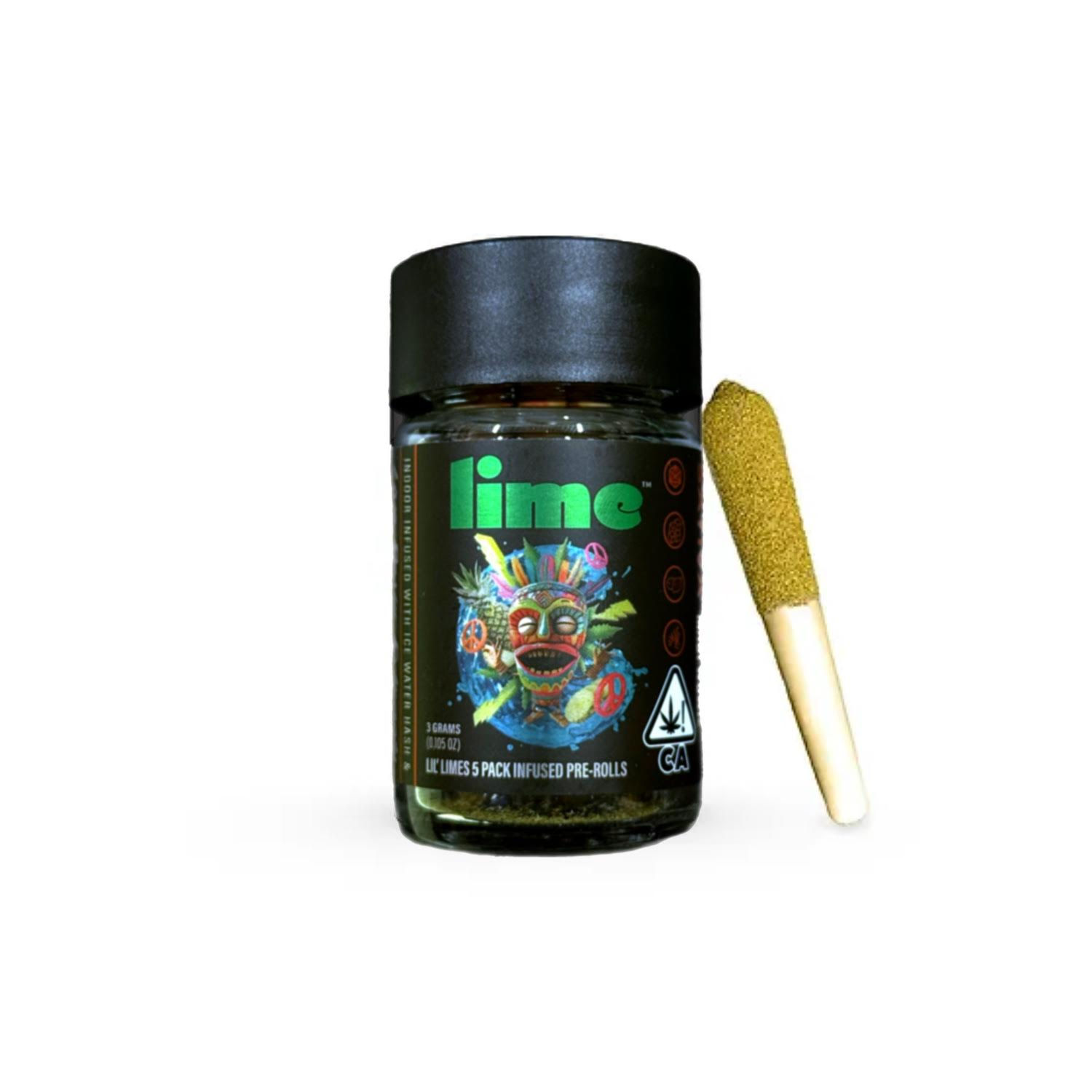 LIME - .6G X 5PK INFUSED PREROLLS - MAUI WOWIE (S)