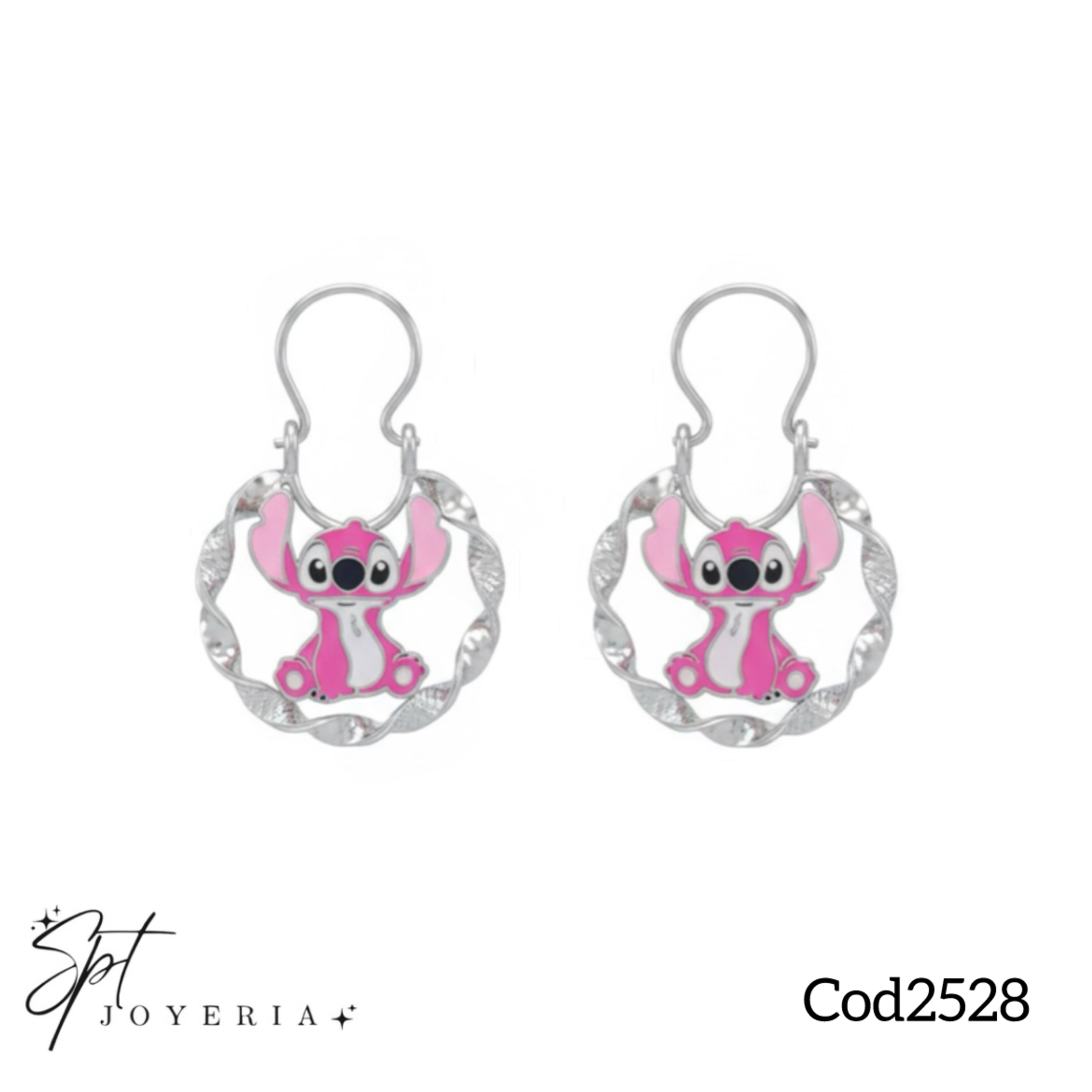 Cod2528 - Aros enroscados de ángel (Lilo y stitch)