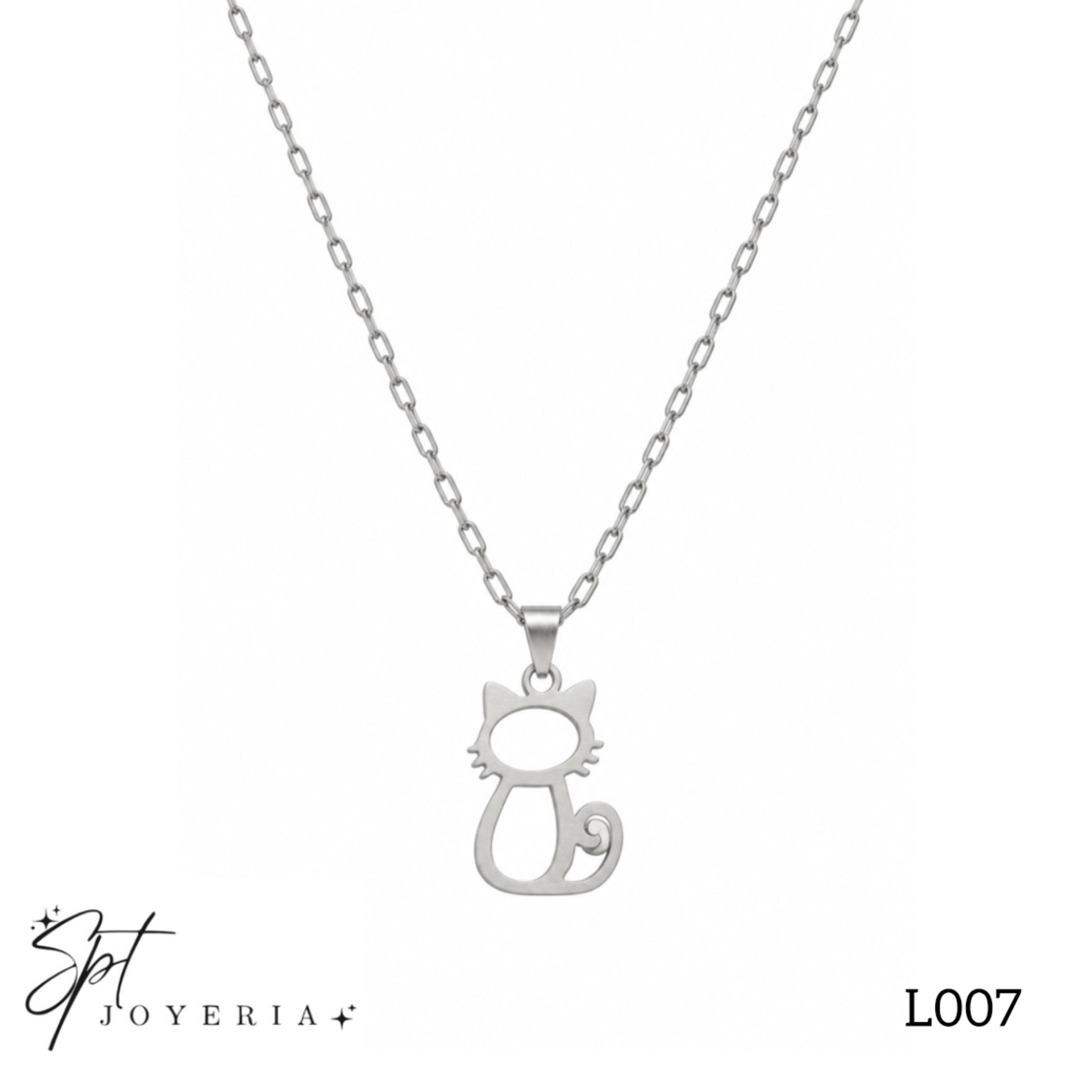 L007 - Cadena de gato en laminado de plata italiana 925