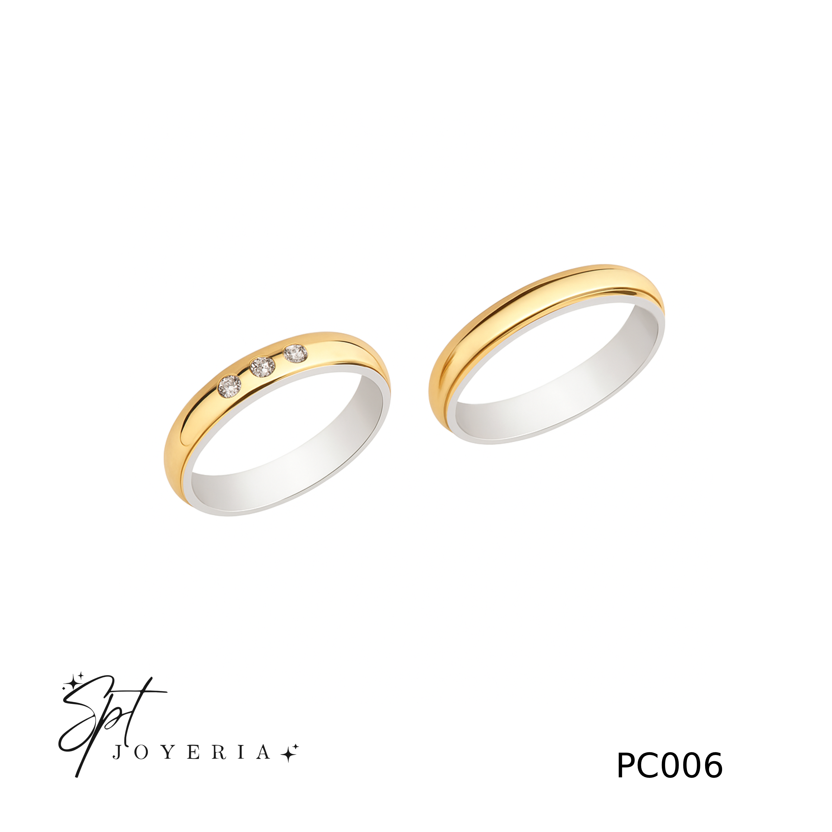 PC006 - Anillos de plata con oro