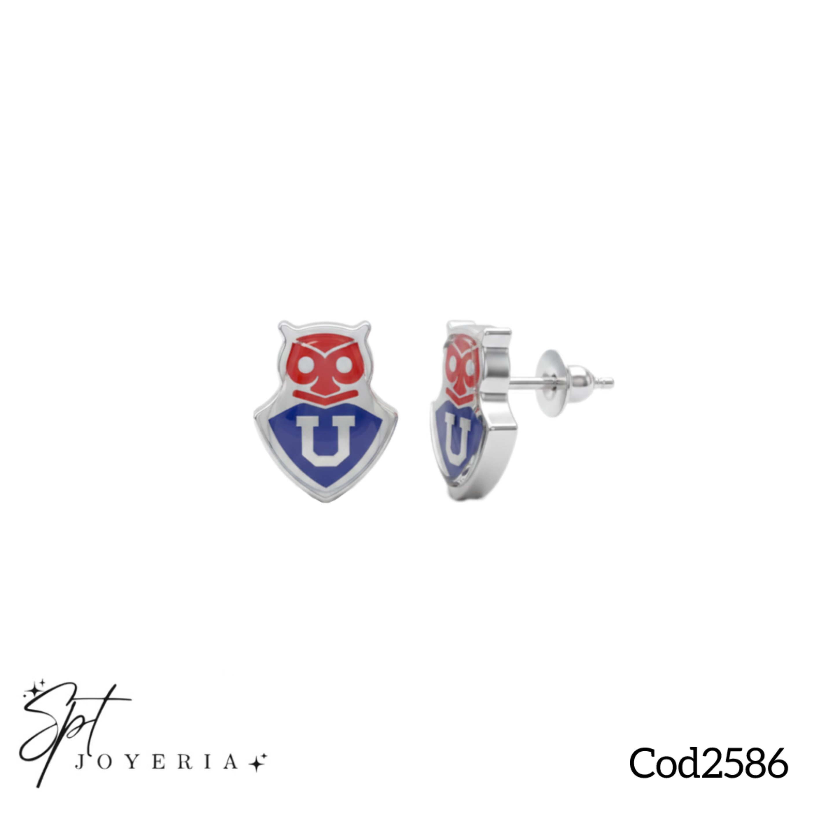 Cod2586 - Aros de universidad de chile con tornillos 