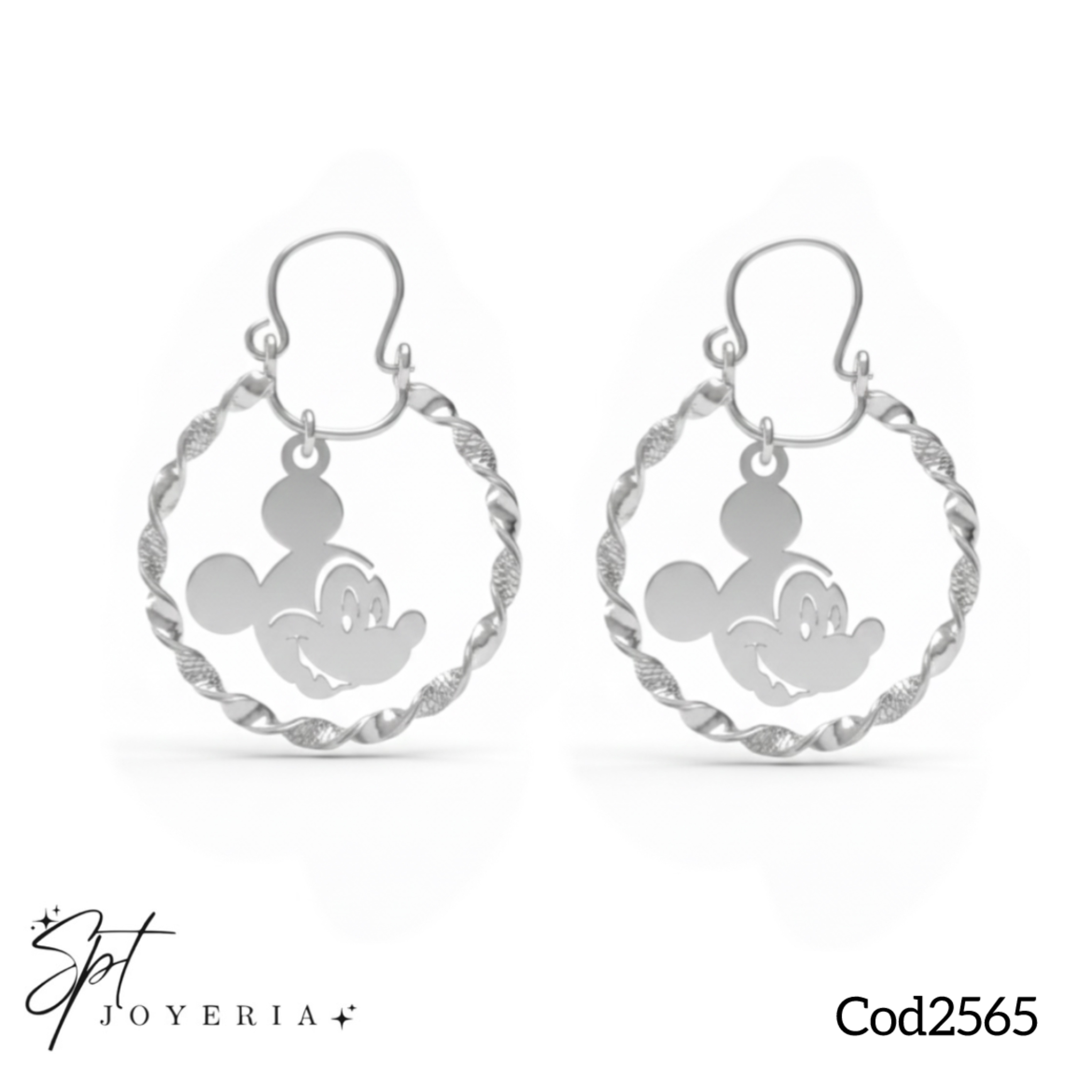 Cod2565 - Aros enroscados de Mickey Mouse 