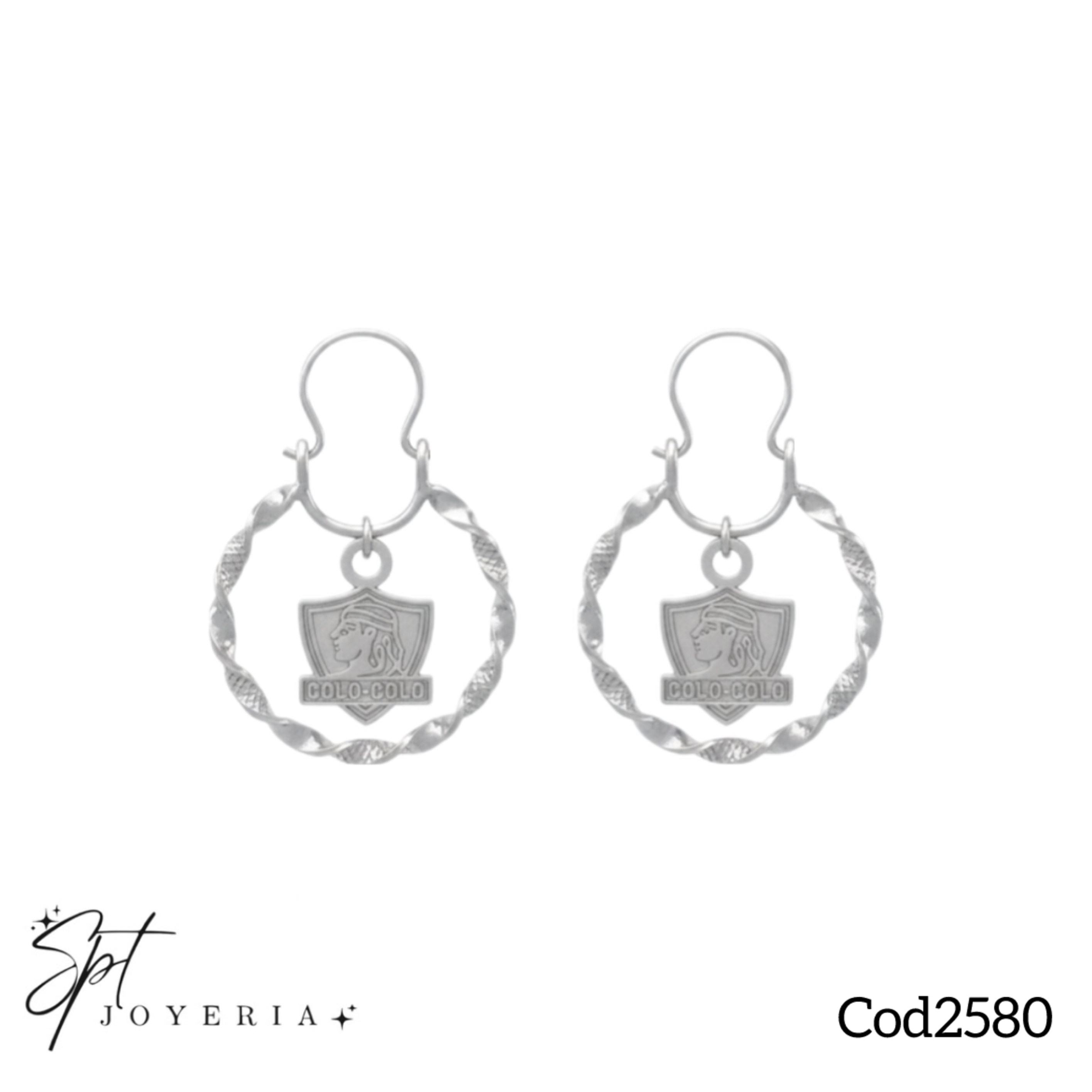 Cod2580 - Aros enroscado de Colo Colo 