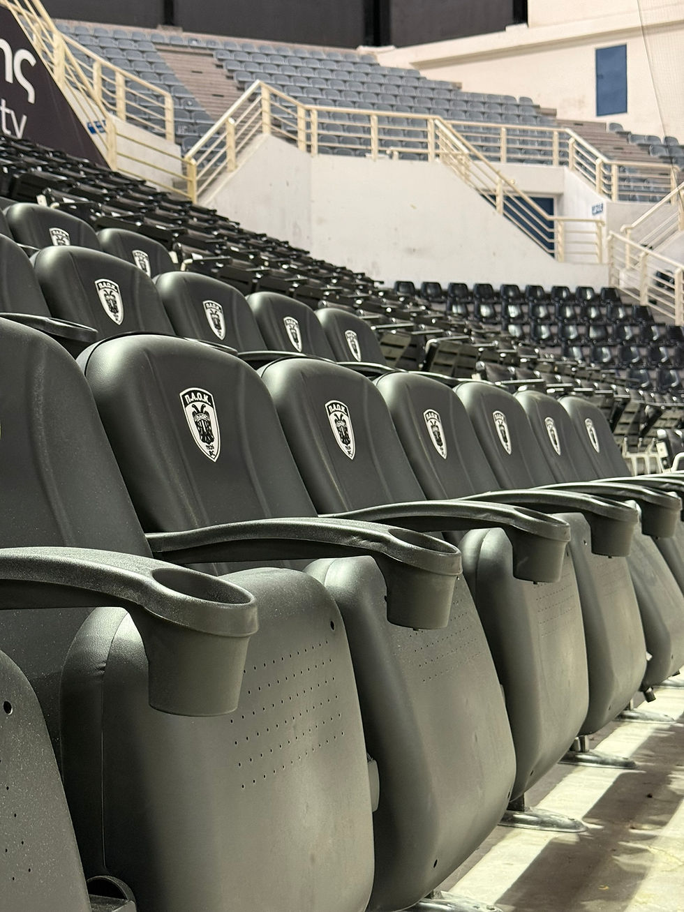 Η SYSTEMA εξοπλίζει το PAOK Sports Arena με νέα καθίσματα σταδίων PLUS (VIP, Silver & Court Side)