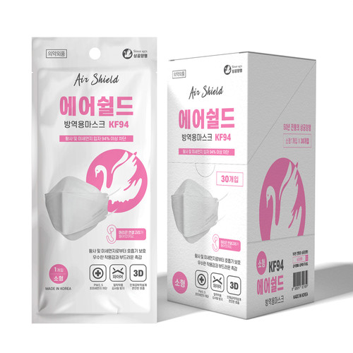 Air Shield KF94 Protective mask(White, Small) uptrade.kr