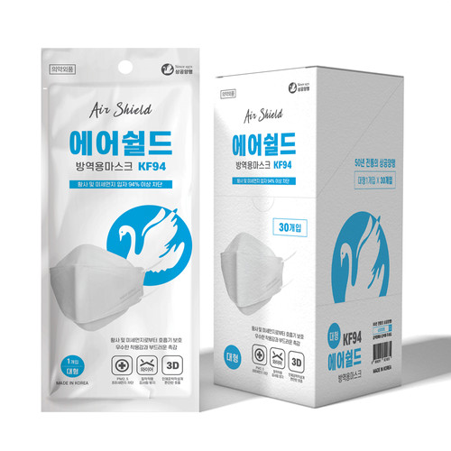 Air Shield KF94 Protective mask(White, large) uptrade.kr