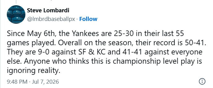 Another Night of Historically Bad Yankees Baseball