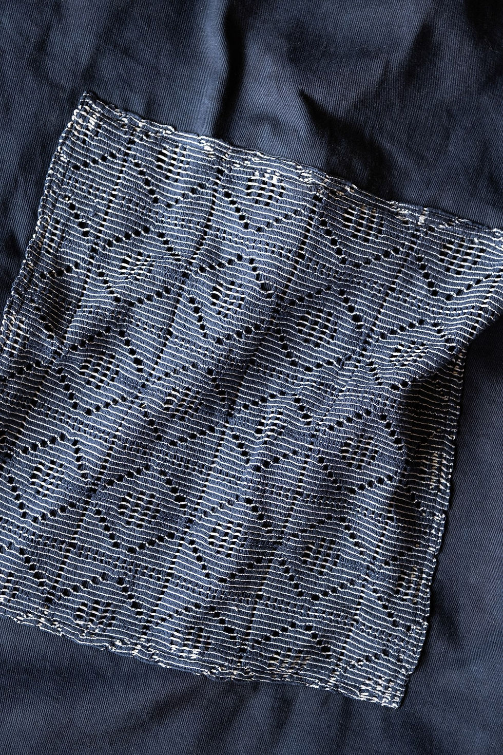 Küçük resim: Faded Indigo Denim Kimono 