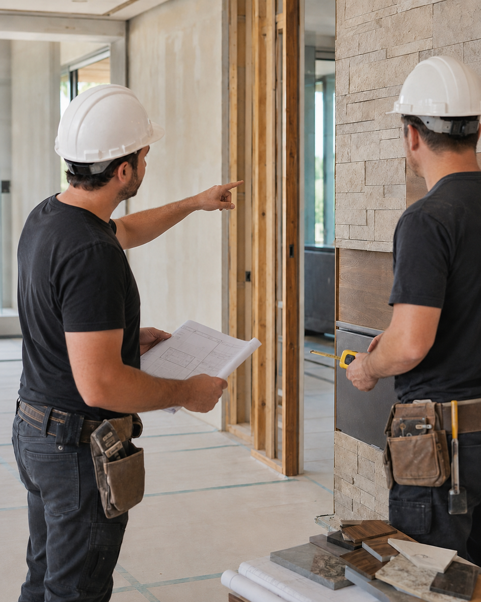 Supervising details on construction site.