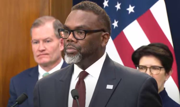 Chicago Mayor Brandon Johnson; Creator/YouTube Screenshot